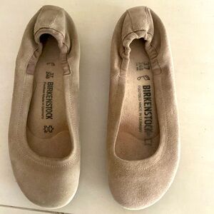 Birkenstock Celina Tan Taupe Suede Ballet Flat Size 7 EU 37